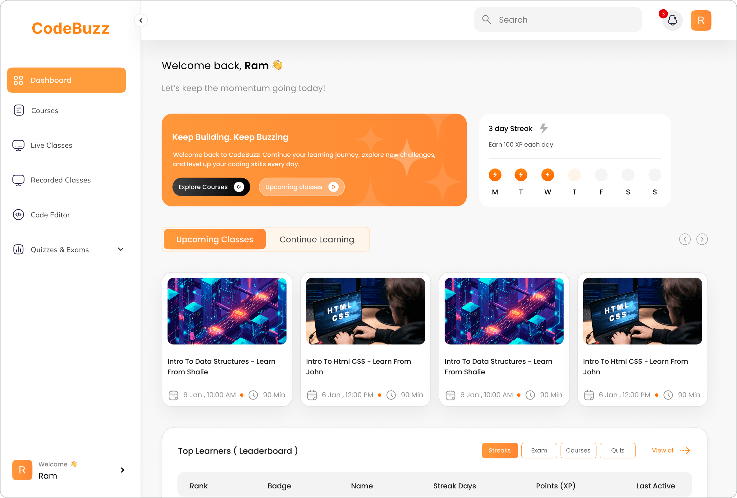 Smart Learning Dashboard